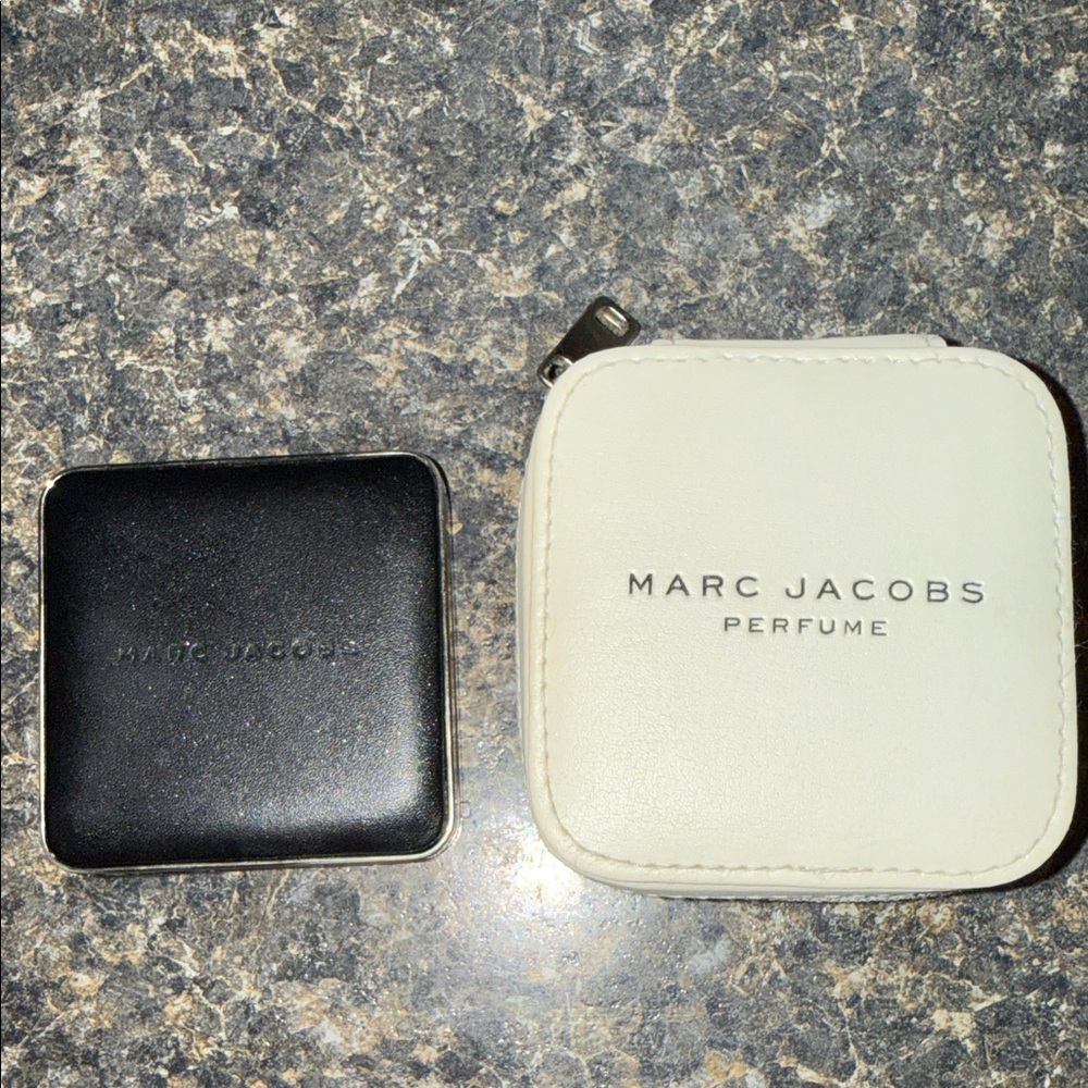 Vintage Marc Jacobs Solid Perfume Black Compact and White Case